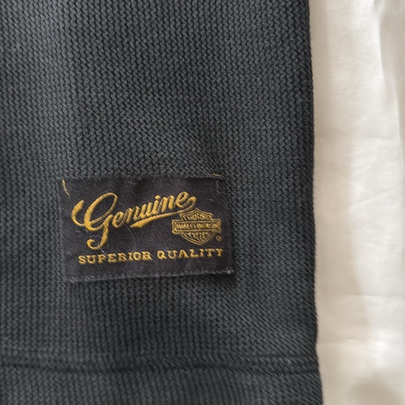 Black long sleeve thermal Harley Davidson shirt - Picture 5 of 9